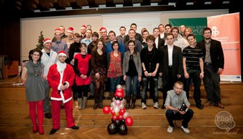 Uczestnicy mikołajek AIP podczas wspólnego spotkania firm z&nbsp;krakowskiego inkubatora