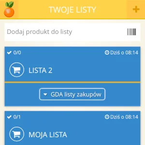 Lista zakupów w aplikacji mobilnej