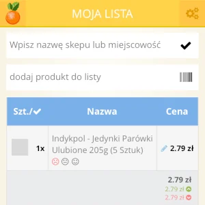 Różne produkty spożywcze w aplikacji CoWjem