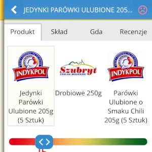 Filtrowanie produktów spożywczych w aplikacji mobilnej