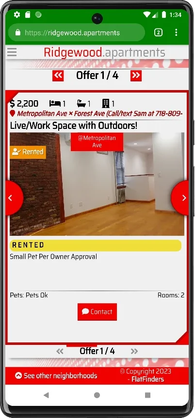 Strona internetowa Live in Greenpoint