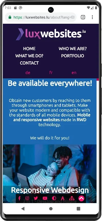 Strona wizytówka dla firmy działającej w&nbsp;Luksemburgu