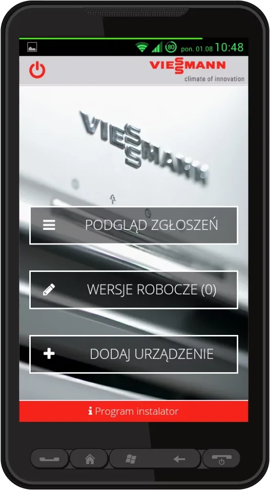 Aplikacja mobilna Viessmann Instalator