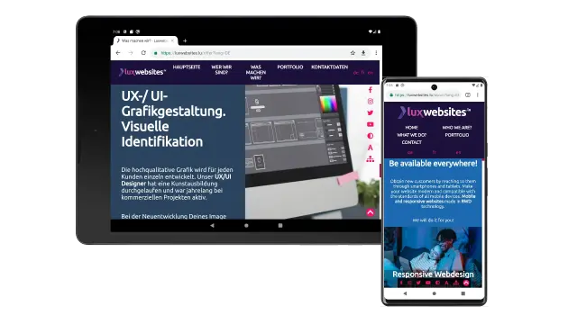 Przykład responsywnej strony internetowej wyświetlanej na różnych urządzeniach przykład responsywności na różnych urządzeniach