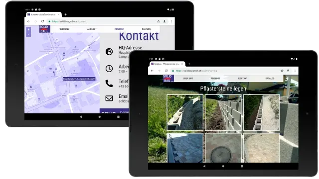 Galeria realizacji i formularz kontaktowy w wersji RWD galeria i kontakt - RWD