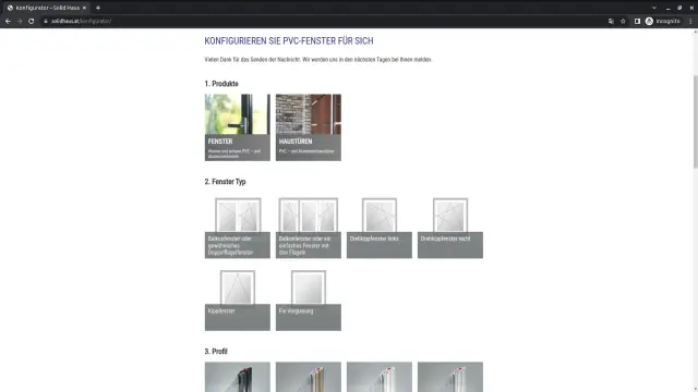 Konfigurator okien napisany w JavaScript – interaktywny wybór produktów konfigurator napisany w języku Javascript - wybór różnego rodzaju okien